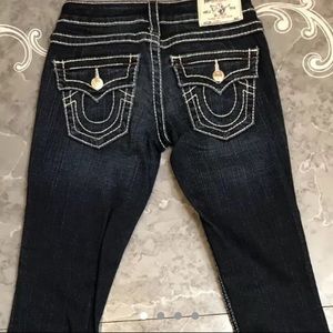 True religion dark wash blue jeans